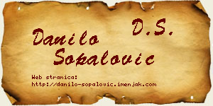 Danilo Šopalović vizit kartica